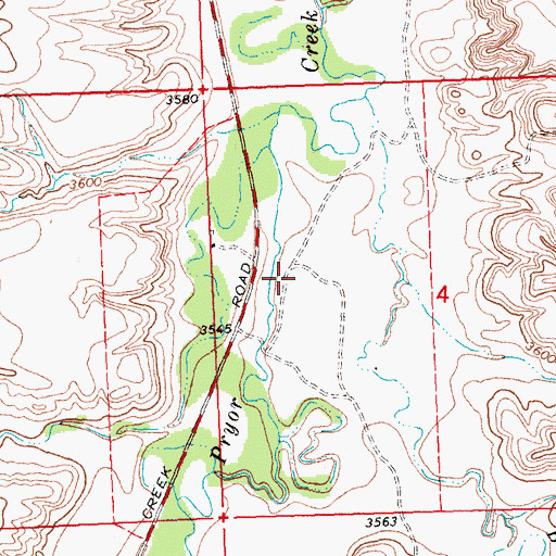 Topographic Map of 03S27E04BCDD01 Well, MT