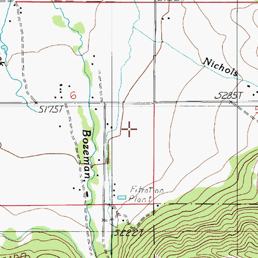 Topographic Map of 03S06E06DA__01 Well, MT