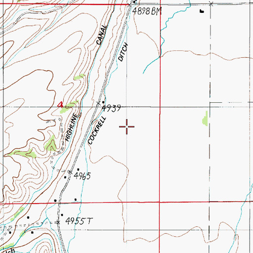 Topographic Map of 03S04E04DA__01 Well, MT
