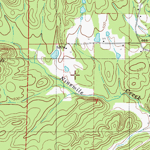 Topographic Map of Diamond Head Lower Lake Dam, AR