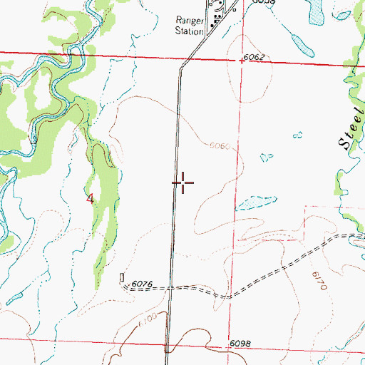 Topographic Map of 03S15W04ADCD01 Well, MT