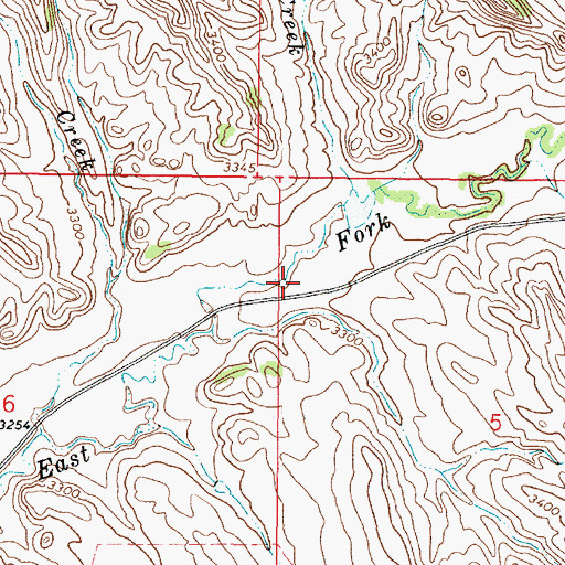 Topographic Map of 03S46E05BBCB01 Well, MT
