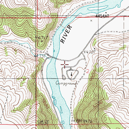 Topographic Map of 03S01E02BDC_01 Well, MT