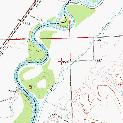 Topographic Map of 03S24E05ADAB01 Well, MT