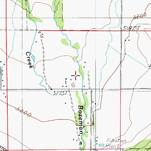 Topographic Map of 03S06E06AC__01 Well, MT