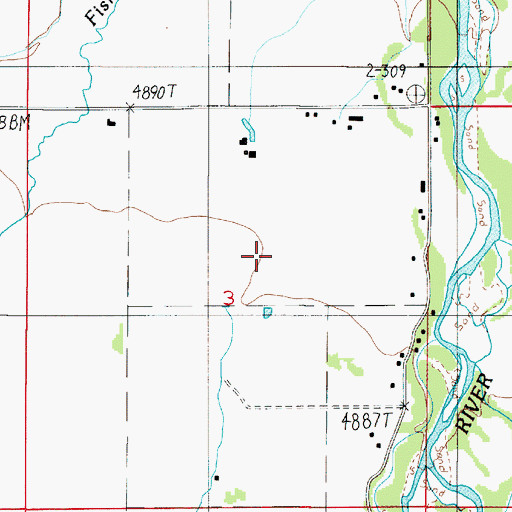 Topographic Map of 03S04E03AC__03 Well, MT