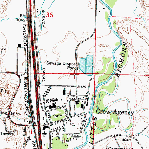 Topographic Map of 02S34E36DD__01 Well, MT