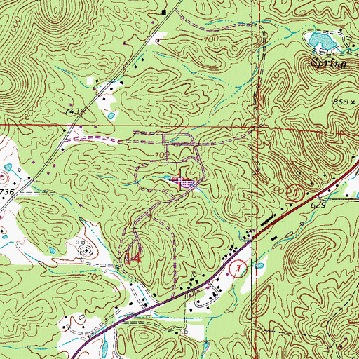 Topographic Map of Forest Lake, AR