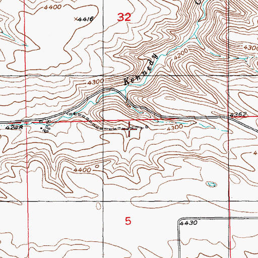 Topographic Map of 03S19E05BBBB01 Well, MT