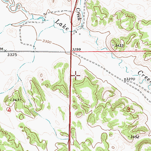 Topographic Map of 02S50E34CCBD01 Well, MT