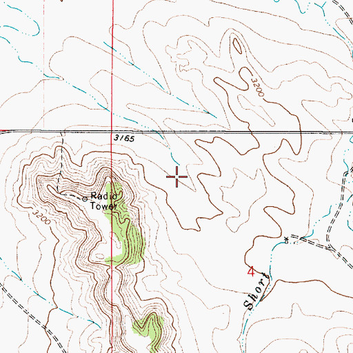 Topographic Map of 03S51E04BBDA01 Well, MT