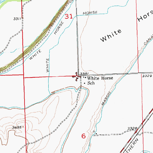 Topographic Map of 03S24E06BAAA01 Well, MT
