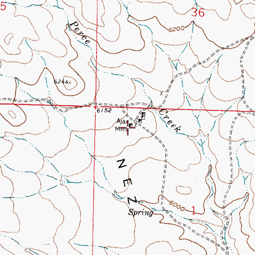 Topographic Map of 03S08W01BBAD01 Well, MT