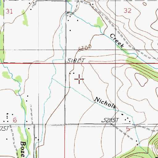 Topographic Map of 03S06E05BB__01 Well, MT