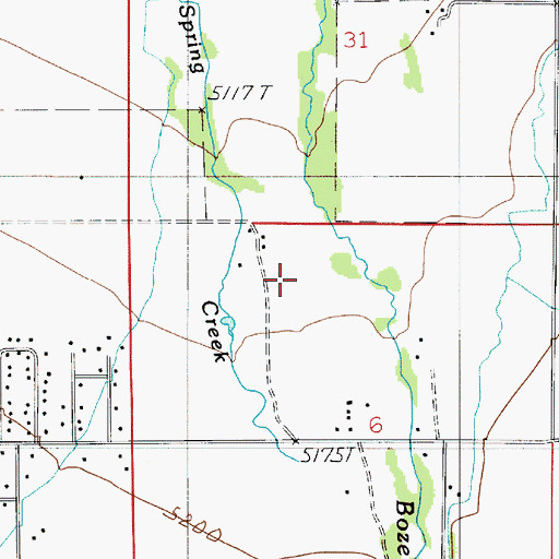 Topographic Map of 03S06E06BA__01 Spring, MT