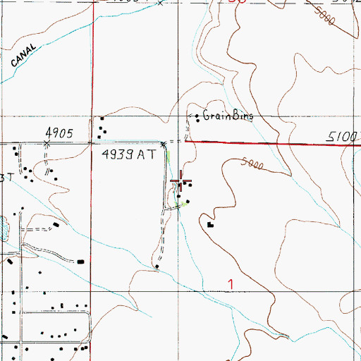 Topographic Map of 03S04E01BA__01 Well, MT