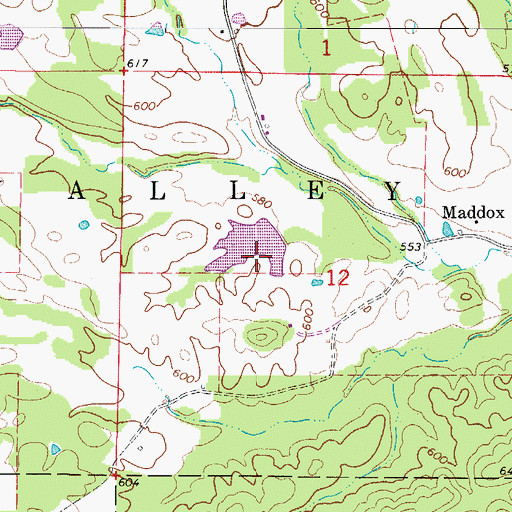 Topographic Map of Reynolds Lake Dam, AR