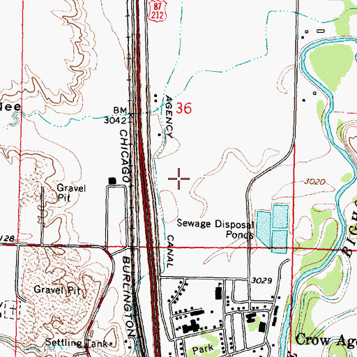 Topographic Map of 02S34E36DB__03 Well, MT