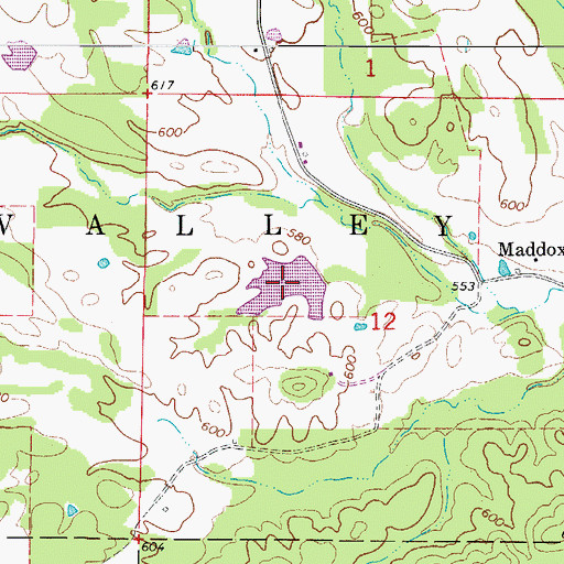 Topographic Map of Reynolds Lake, AR