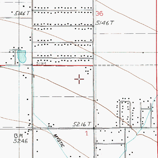 Topographic Map of 03S05E01BA__01 Well, MT