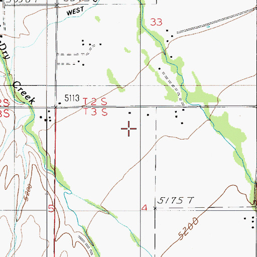 Topographic Map of 03S05E04BA__01 Well, MT