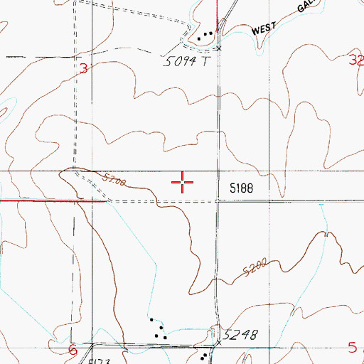 Topographic Map of 01S04E26CDDD02 Well, MT