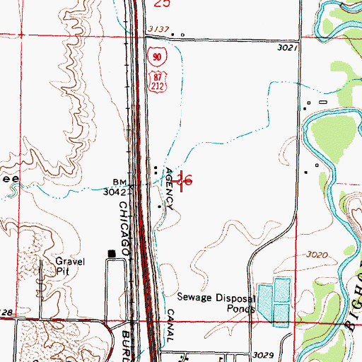 Topographic Map of 02S34E36AC__01 Well, MT