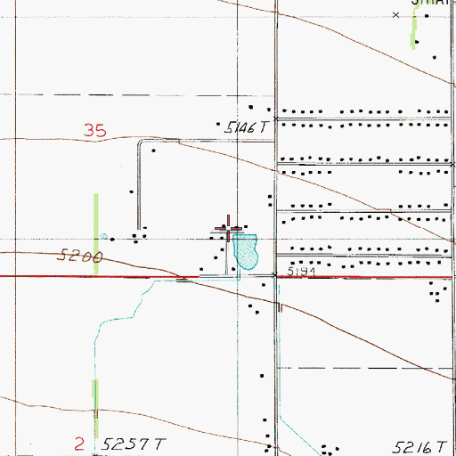 Topographic Map of 02S05E35DD__01 Well, MT