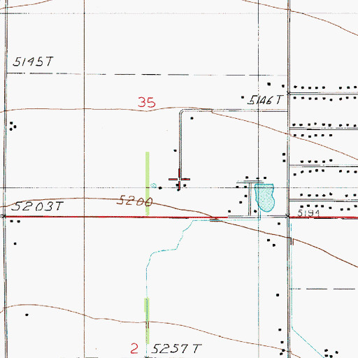 Topographic Map of 02S05E35DCDC01 Well, MT
