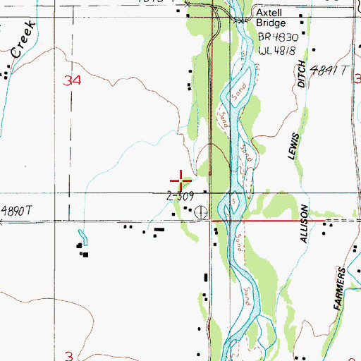 Topographic Map of 02S04E34DD__01 Well, MT
