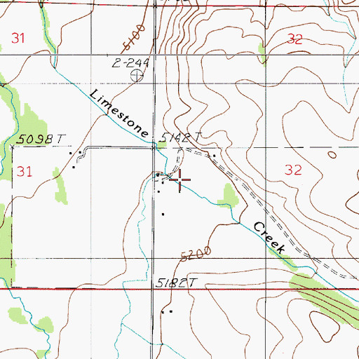 Topographic Map of 02S06E32CB__02 Well, MT