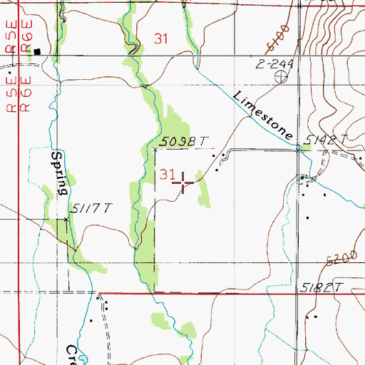 Topographic Map of 02S06E31DB__01 Well, MT