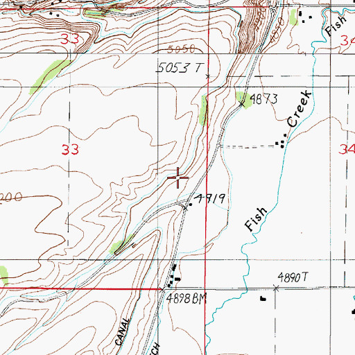 Topographic Map of 02S04E33DA__01 Well, MT