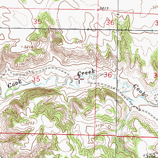 Topographic Map of 02S44E35DAAB01 Well, MT