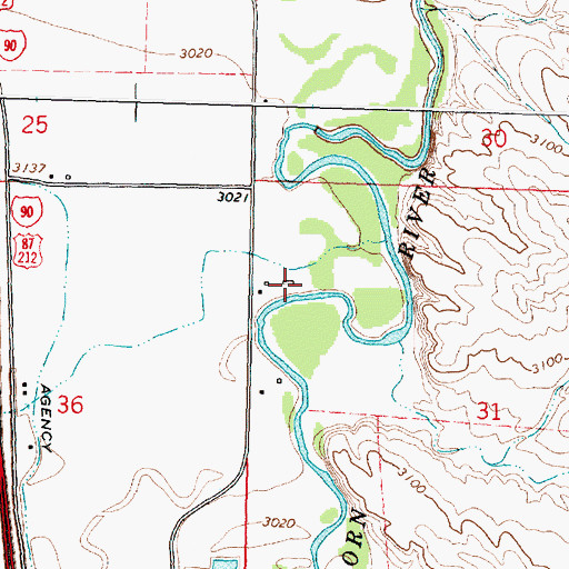 Topographic Map of 02S35E31BB__01 Well, MT