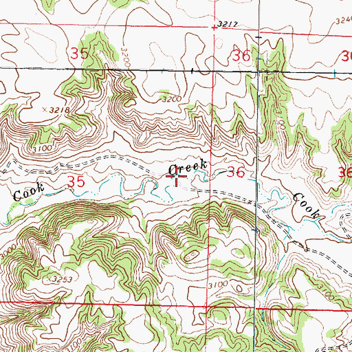 Topographic Map of 02S44E35DAAB02 Well, MT