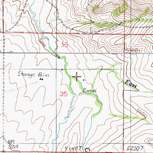 Topographic Map of 02S03E35AC__01 Well, MT