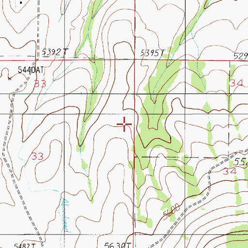Topographic Map of 02S06E33ADAC01 Well, MT