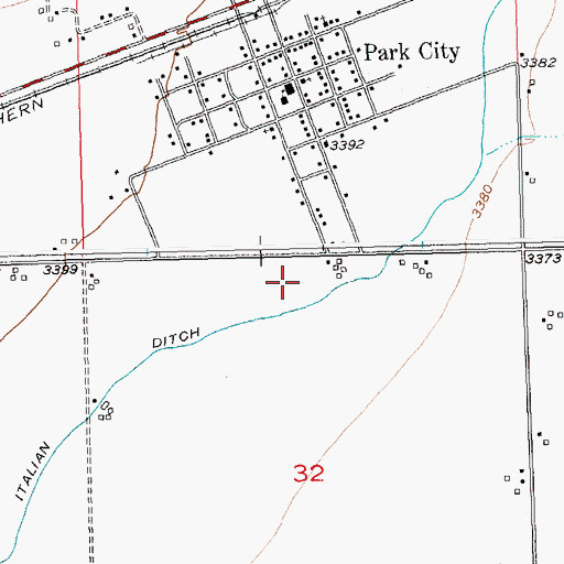 Topographic Map of 02S23E32BAAA01 Well, MT
