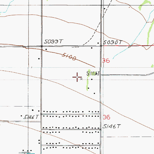 Topographic Map of 02S05E36BACD01 Well, MT
