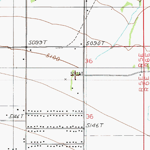 Topographic Map of 02S05E36BADD01 Well, MT