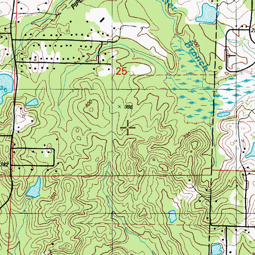 Topographic Map of Bloomfield Lake Dam, AR