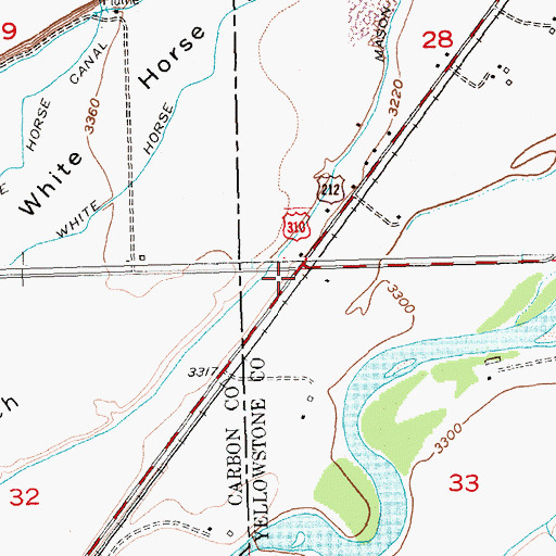 Topographic Map of 02S24E28CCCD01 Well, MT