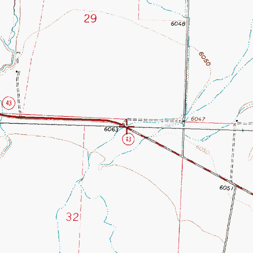 Topographic Map of 02S15W32AABB01 Well, MT