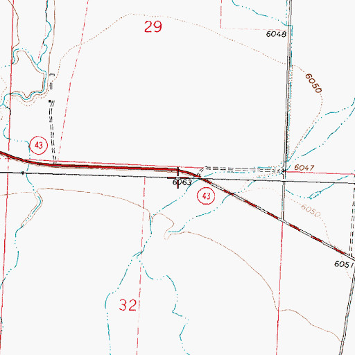 Topographic Map of 02S15W32ABAB01 Well, MT