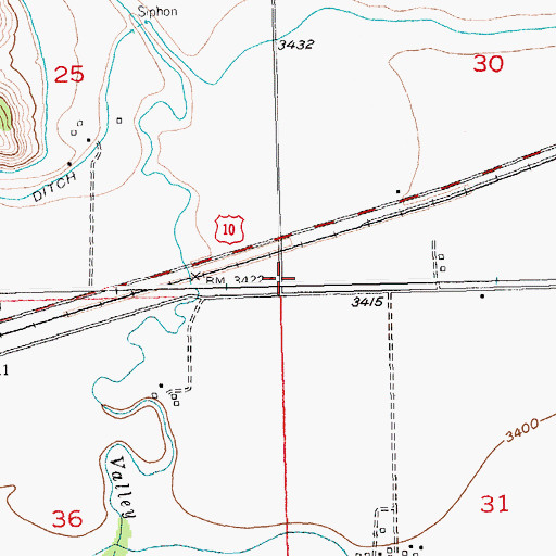 Topographic Map of 02S23E30CCCC01 Well, MT