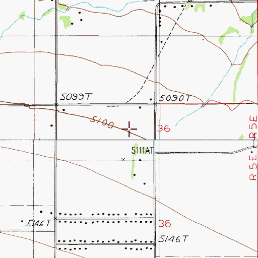 Topographic Map of 02S05E36BA__01 Well, MT