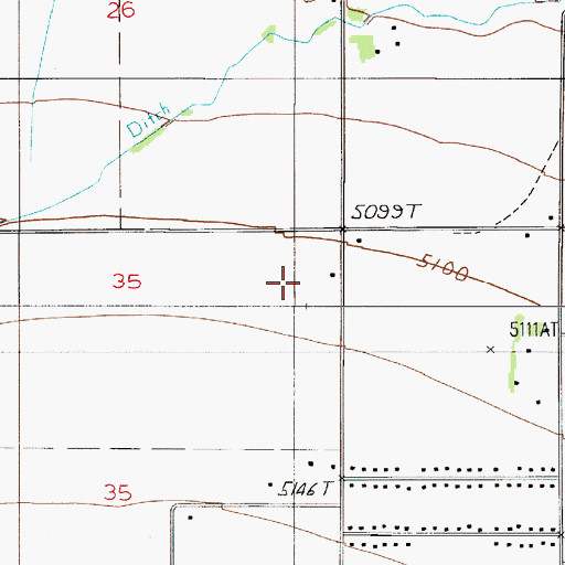 Topographic Map of 02S05E35AA__02 Well, MT