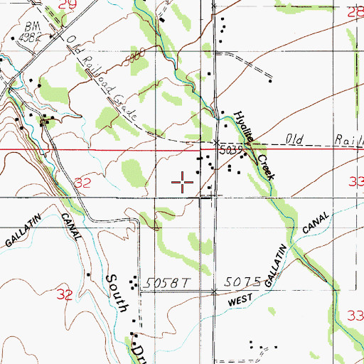 Topographic Map of 02S05E32AA__01 Well, MT