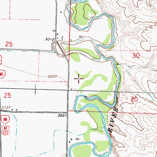 Topographic Map of 02S35E30CB__01 Well, MT